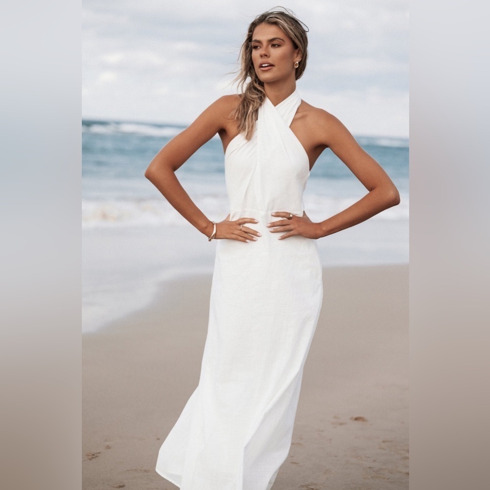 Petal & Pup Betsy Halterneck Maxi Dress XS B3215